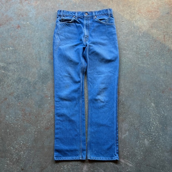 Vintage 70s 80s Levis Mens 575 Jeans Blue Denim Straight Leg Size 32x33 - Picture 2 of 10